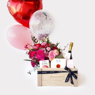Romance Hamper with Balloons Medium