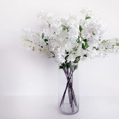 Blossom Spray White Artificial Faux Flower