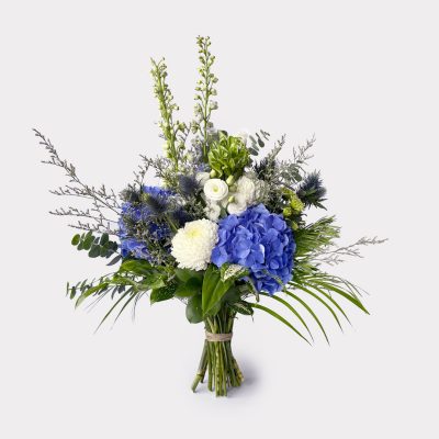 Bubbly Blues Hand Tied Bouquet