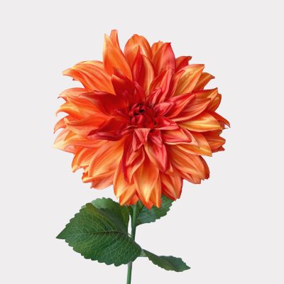 Dahlia Orange Artificial Faux Flowers