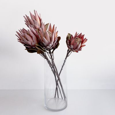 Dusty Pink Protea Artificial Faux Flowers