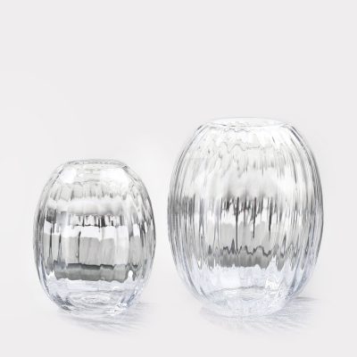 Ribbed Glass Vase