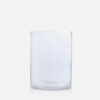 Large wide glass vase for flower arrangements
