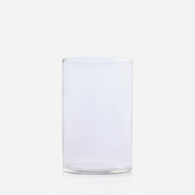 Medium narrow glass vase for flower arrangements