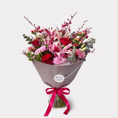 Red Velvet Red Rose Bouquet Wrapped