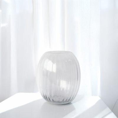 Ribbed Glass Vase