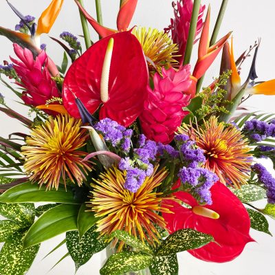 Tropical Paradise Vase Arrangement Close Up